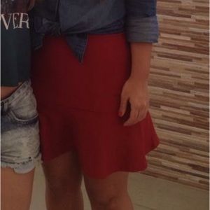 Cute body on red/wine skirt